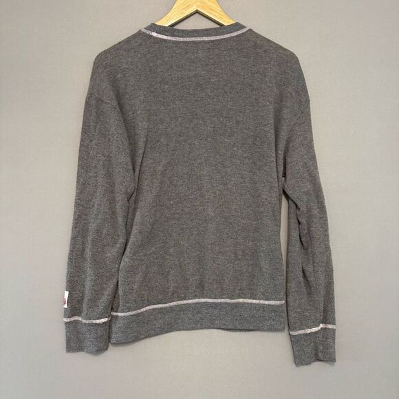 Disney Women’s Grey Long Sleeve Stretch Shirt Size Medium Micky Mouse Graphic - Picture 5 of 10